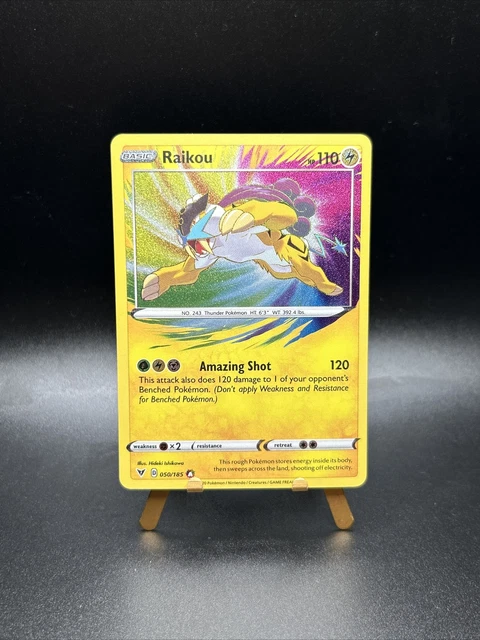 Raikou 050/185 Vivid Voltage 2020 Amazing Rare Holo Pokemon TCG Card  - NM