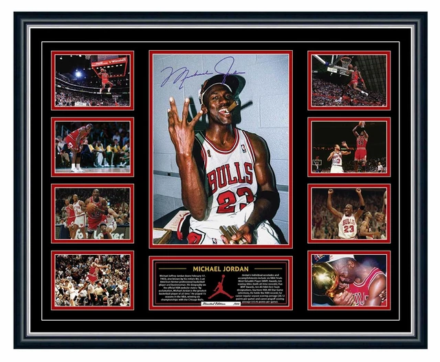 Michael Jordan Chicago Bulls Signed Limited Edition Memorabilia Framed