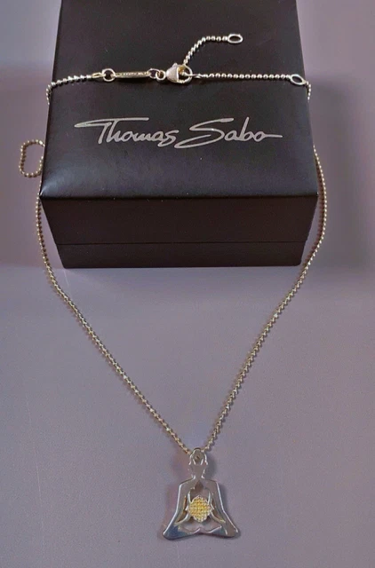 Collier Pendentif THOMAS SABO Argent 925 - Chaîne Avec Zirconium, Pendentif Triangle, Neuf Avec étiquettes
