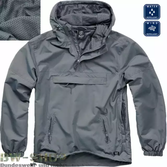 Brandit Windbreaker Sommer Regenjacke Windjacke Kapuze Ski Army Übergangsjacke