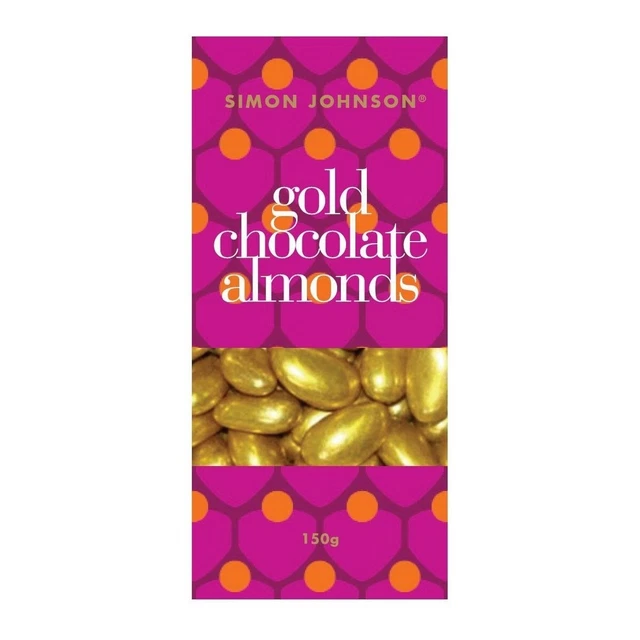 NEW Simon Johnson  Gold Chocolate Almonds 150g