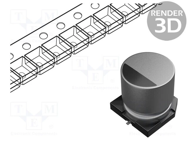Capacitor: electrolytic 22uF SMD Ø5x5.8mm low ESR 16VDC