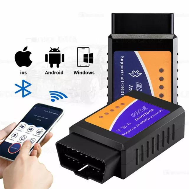 Wifi ELM327 Bluetooth OBD 2 OBDII Car Diagnosis KFZ Test Device for AndroidY YT