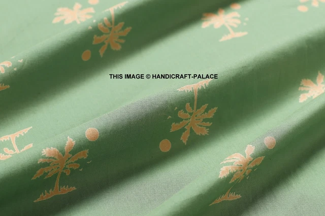 Indio Algodón Palmera Estampado 45" WD Suministros Tejido Costura Por 4.6m 3