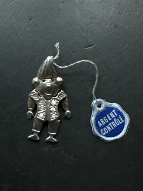 Pendentif Ancien Argent Massif 925 – Créateur – Style Art Déco Nouveau – Plaque