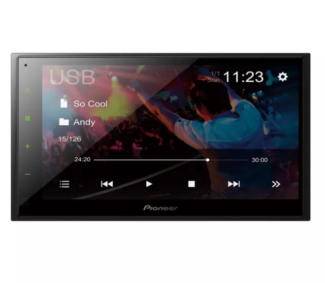 Pioneer 6.8" Double DIN Touchscreen Bluetooth USB Digital Multimedia Car Stereo