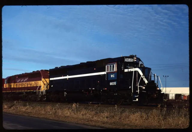 Original Rail Slide - WC Wisconsin Central 6635 Neenah WI 2-25-1999