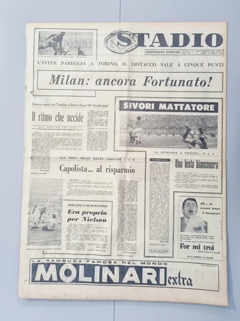 Gazzetta Dello Sport Du 18 Octobre 1965 – Journal Vintage Naples-Inter-Juventus-Bologne