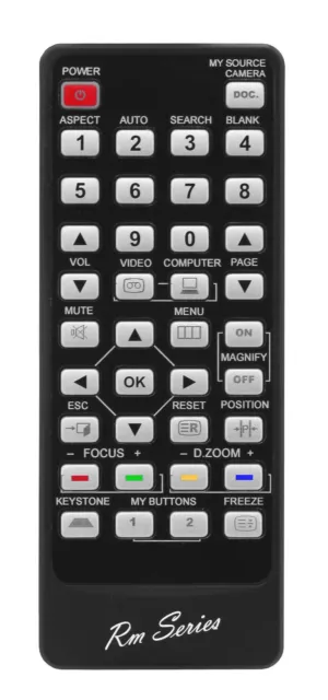 RM Series Remote Control fits HITACHI CP-X2541WN CP-X2542WN CPX3 CPX301 CP-X301