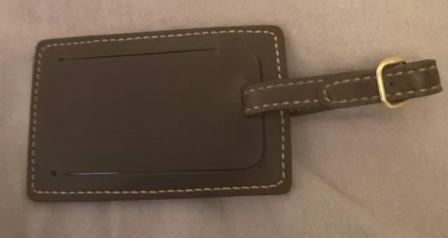 diane von furstenberg Vintage Leather Luggage Label