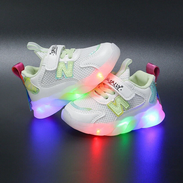 Scarpe da ginnastica bambine bambine bambini si illuminano scarpe da ginnastica luminose LED flash 5