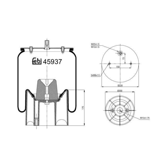 Federbalg, Luftfederung FEBI BILSTEIN 45937 3