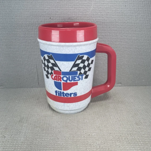 Tazas de viaje publicitarias vintage tazas filtros de búsqueda de autos hechos en EE. UU. aislados