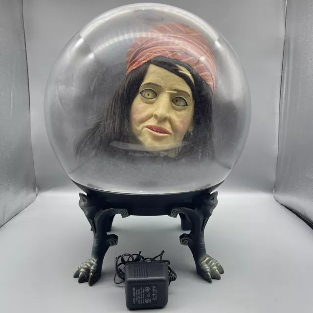 Vintage Gemmy Halloween Animated Spirit Ball Fortune Teller/Gypsy w/Box As-Is👀