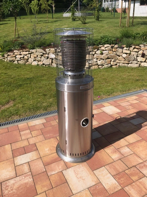 Zelsius Edelstahl Heizstrahler Graz | Ø 43 x 152 cm | 10 kW | Terrassenheizer