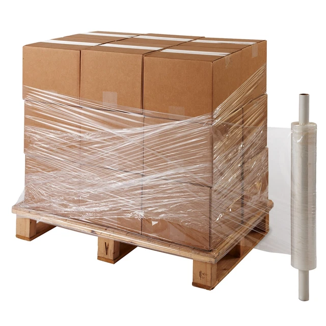 Office Depot Stretch Wrap Film, Cast, 20" x 1000' Rolls, Clear, 4-Pack