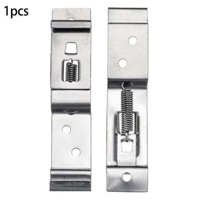 STAINLESS STEEL CAR Spring Loaded License Plate Frame Holder Number Clip EUR 5,29 PicClick FR