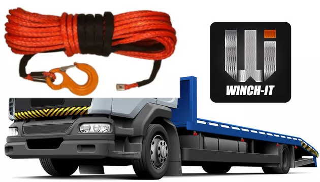 RECOVERY TRUCK Synthetic winch rope Dyneema choice of sizes  UHMwPE fully rigged