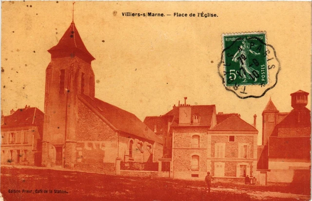 CPA AK VILLIERS-sur-MARNE - Church Square (390187)