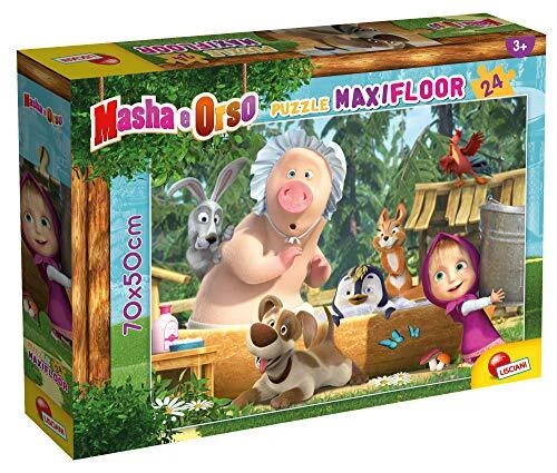 Lisciani Maxi Puzzle pour enfants à partir de 3 ans 24 pièces - Masha et Mich...
