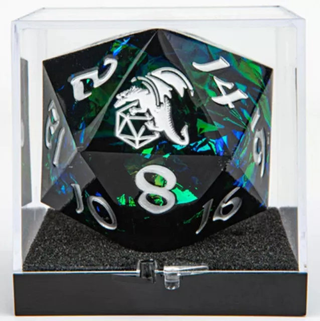 Sharp Edge Resin 55mm Chonk D20 Black (English Version)