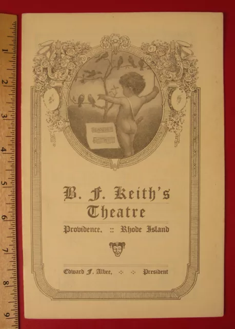 Antique B. F. Keith's Theatre Providence Rhode Island Theater Play Program Rare