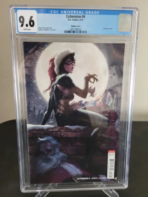 CATWOMAN #6 CGC 9.6 GRADED 2019 CHRISTMAS VARIANT COVER by STANLEY "ARTGERM" LAU