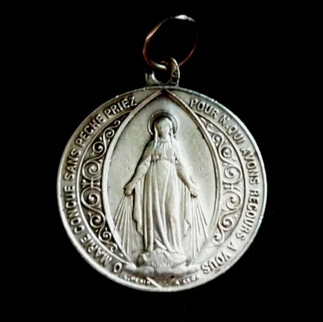 Médaille Miraculeuse en métal - 80 mm - médailles religieuses