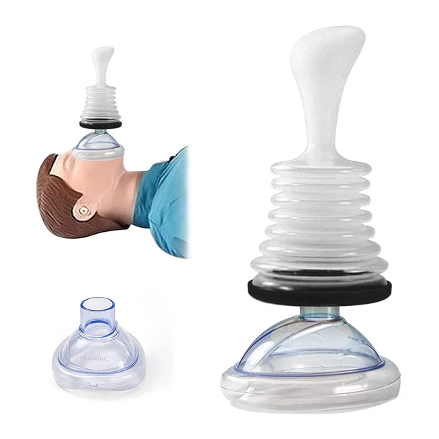 1 juego de dispositivo de asfixia entrenador cardiopulmonar RCP escudo facial para acampar senderismo