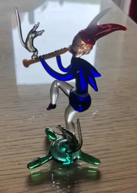 Beautiful Murano Lampwork Glass Pied Piper Of Hamelin & Rats Figure Ornament 3