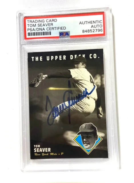 Tom Seaver signed baseball card - PSA / DNA authentic - auto autograph