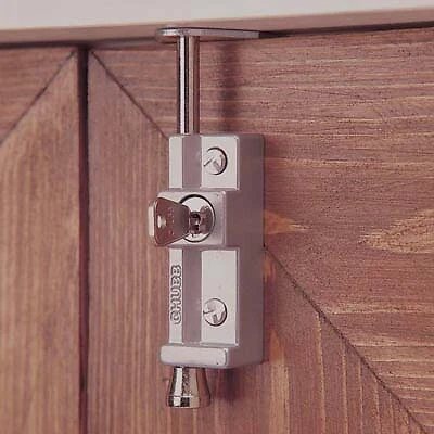 Yale 8K116 Multi Purpose Locking Bolt Silver Grey/White Pack of 1 with 2 Keys