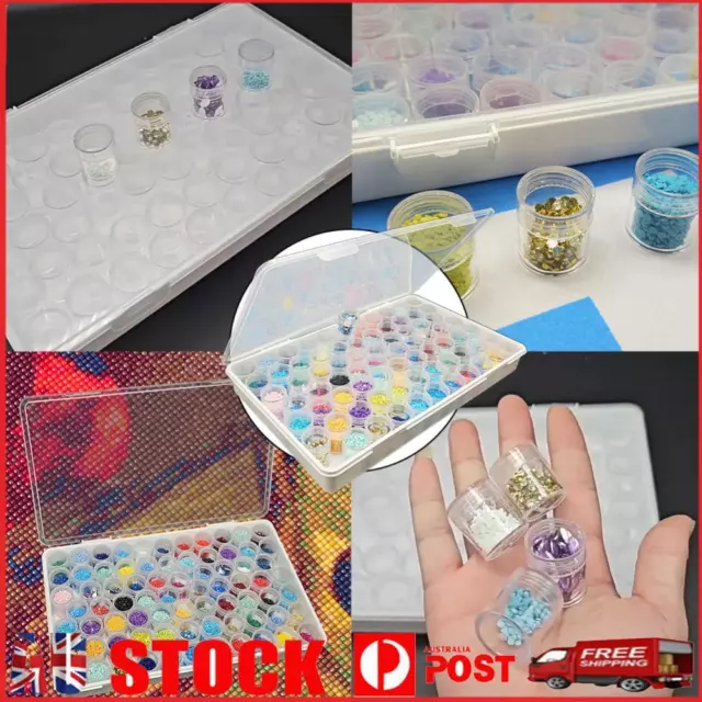 Useful Clear Bead Storage Containers with Sticker Diamond Painting Accessory Box