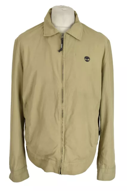 TIMBERLAND Beige Windcheater Jacket size XL Mens Full Zip Outerwear Outdoors