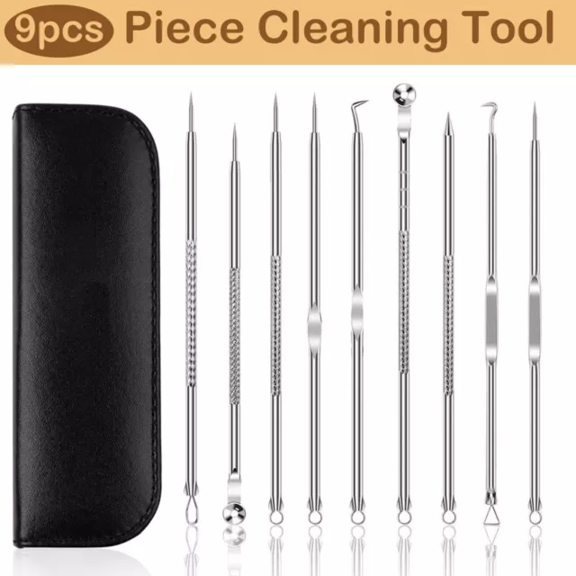 Blackhead Remover Tool Kit Spot Acne Pimple Comedone Extractor Popper Comedone 9