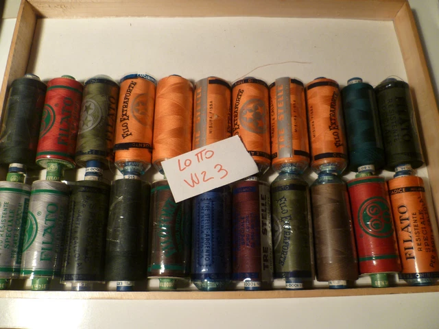 Stock 22 Spole Mix Colori Da 1000 Yds Filo X Cucire Cotone Tre Stelle N° 80