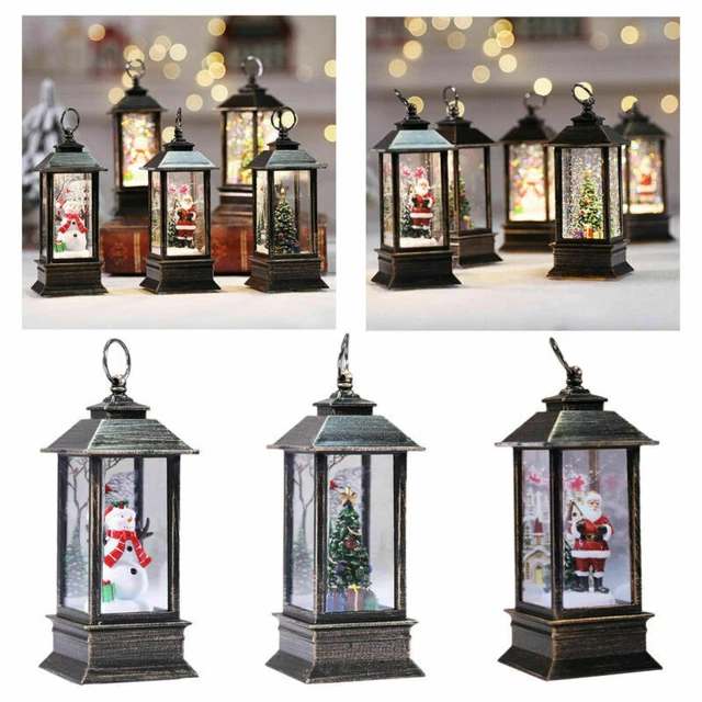 Weihnachten LED Beleuchtung Laterne Weihnachten Weihnachtsmann Tisch Lampe Deko