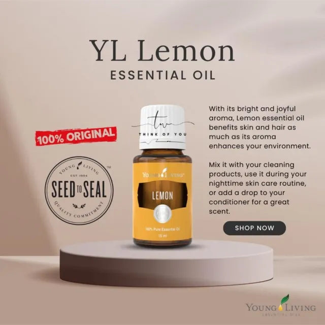 100% Pure Lemon Essential Oil by Young Living 15ml