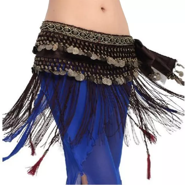 Women Girl Tribal Bellydance Clothes Gypsy Hip Scarf Belt Wrap Skirt Costume