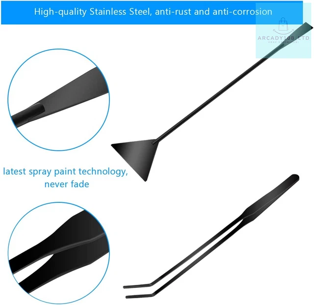 Aquarium Aquascape Tools Kit, 4 in 1 Anti-Rust Aquatic Plant Aquascaping Tool 3