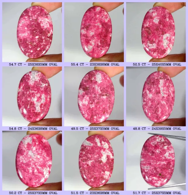 Naturel Norvège Thulite Desseré Pierre Précieuse Cabochon Oval