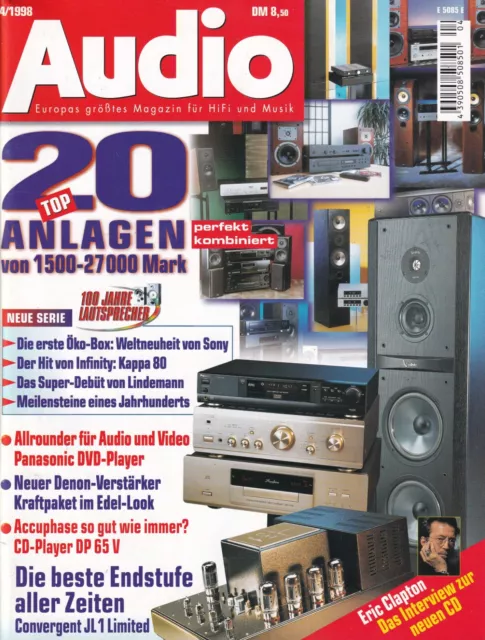 AUDIO 4/1998 - ...Magazin für HiFi und Musik - Eric Clapton, Madonna, Malmsteen