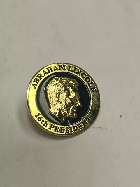 Abraham Lincoln 16th President Commemorative Lapel Pin Profile 16th President