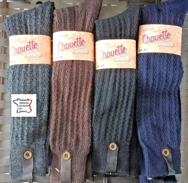 LOT de 2 paires de CHAUSSETTES HAUTES FEMME FANTAISIE ,36-41 ,COULEUR AU CHOIX/2