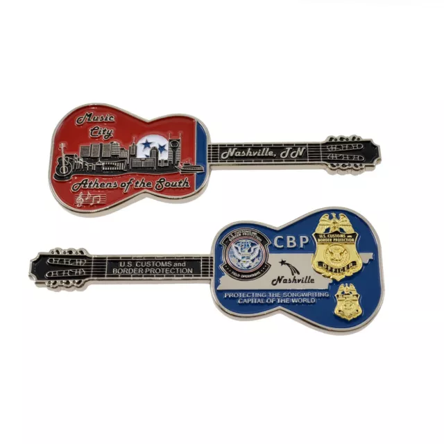 Nashville TN CBP Officer Challenge Coin Customs Border Protection CBPO Guitar