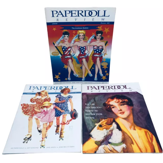 PAPERDOLL REVIEW MAGAZINE LOT OF 3 2007 2008 2013 Issues 41 42 55 Andrew Sisters