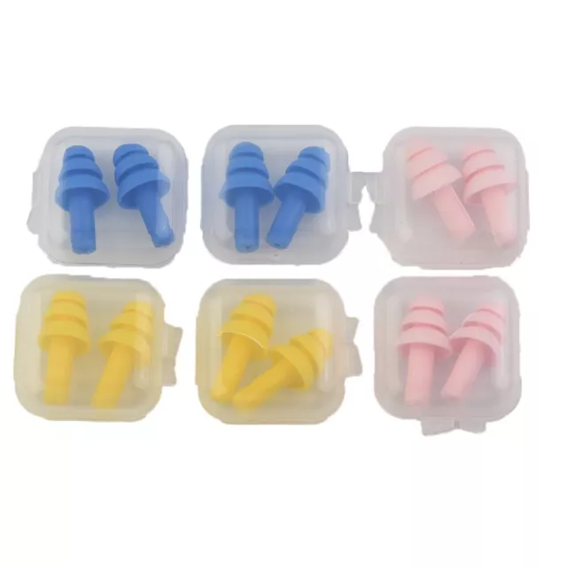 Bouchons d'oreille r��utilisables en silicone souple pour dormir 6 paires dans l