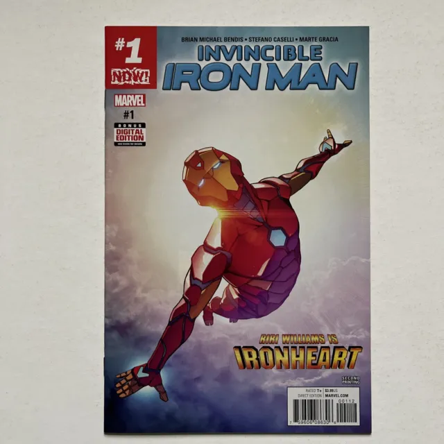 Invincible Iron Man #1 2nd Print Variant Riri Williams Ironheart 2017
