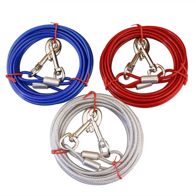 METER OUT CABLE Outdoor Lead Belt For Two Dogs 3 Colors Steel Wire Pet ...