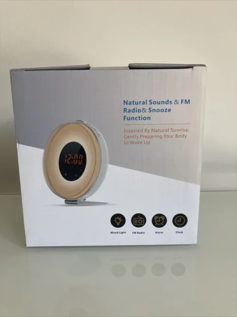 Natural Sounds & FM Radio Alarm Clock Mood Lights